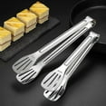 thumbnail image 3 of 4-piece Cooking Tongs Set, Stainless Steel Kitchen Tongs Cake Tongs Fire-resistant Grill Tongs Buffet Tongs Serving Tongs Salad Tongs Cooking And Gril, 3 of 4