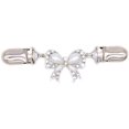 thumbnail image 1 of Cardigan Clip Classic Gorgeous Cute Bow Cardigan Sweater Clip Shawl Collar Clips Rhinestone Decorative Metal Buckle Brooch, 1 of 3