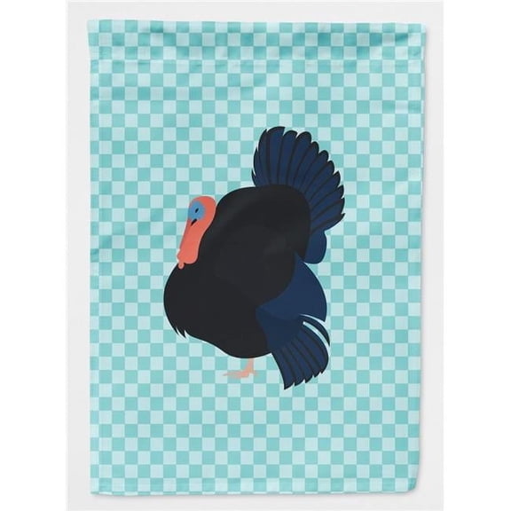 Caroline's Treasures BB8159GF Norfolk Black Turkey Blue Check Flag Garden Size , Small, multicolor