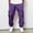 Purple, variant on Dwelliawo Fleece Cargo Sweatpants for Men Open Bottom Cotton Joggers Casual Drawstring Loose Fit Heavyweight Pants with Pockets Army Green L