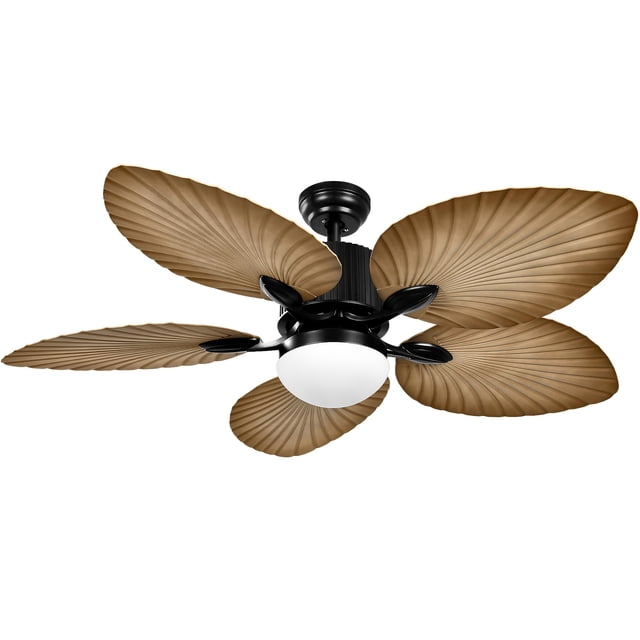 Ventilador de techo YITAHOME Tropical con luz LED de 132 cm con control remoto