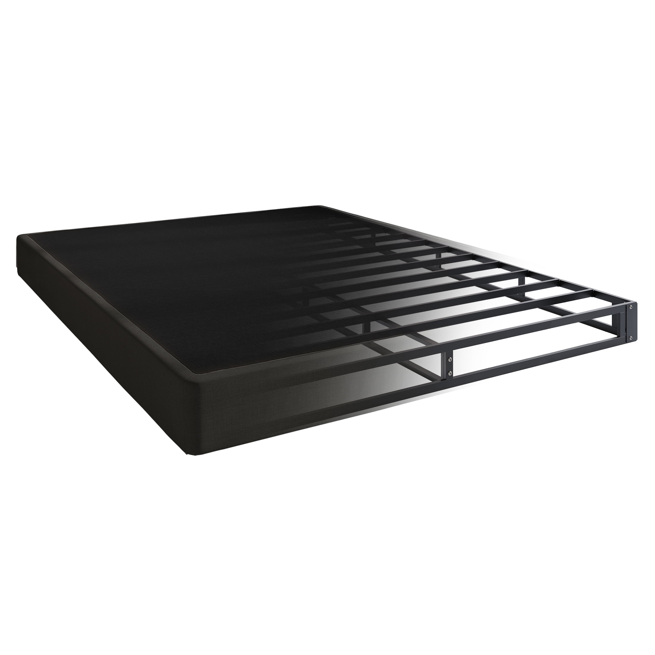 Castle Place 5" Full Size Metal Box Spring in Black Linen