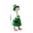 thumbnail image 3 of Sruoe Desk Goose Outfits, 7 Inch Mini St Patricks Day Bow Tie Felt with Hat Porch Goose Clothes, Desktop Goose Outfits, Costume Clothes for Table Decor, St Patricks Day Tabletop Goose Accessory, 3 of 7