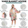 thumbnail image 5 of Wearable Oversized Blanket,Shih Tzu Dog and Pioneer Flower Wearable Blanket Hoodie for Adults,Cozy Hooded Blankets with Super Pockets,Super Warm Fuzzy Pullover for Women & Men, 5 of 6