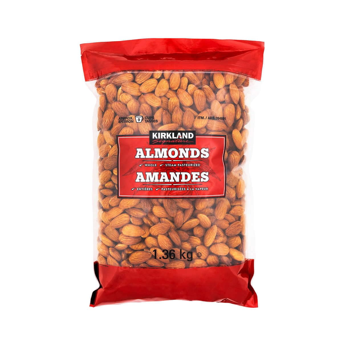 Kirkland Signature Supreme Whole Almonds 3 Pounds