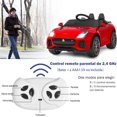 thumbnail image 4 of Coche Jaguar Montable para Niños Costway Juguete Eléctrico con Mando Música Cuentos Rojo, 4 of 9