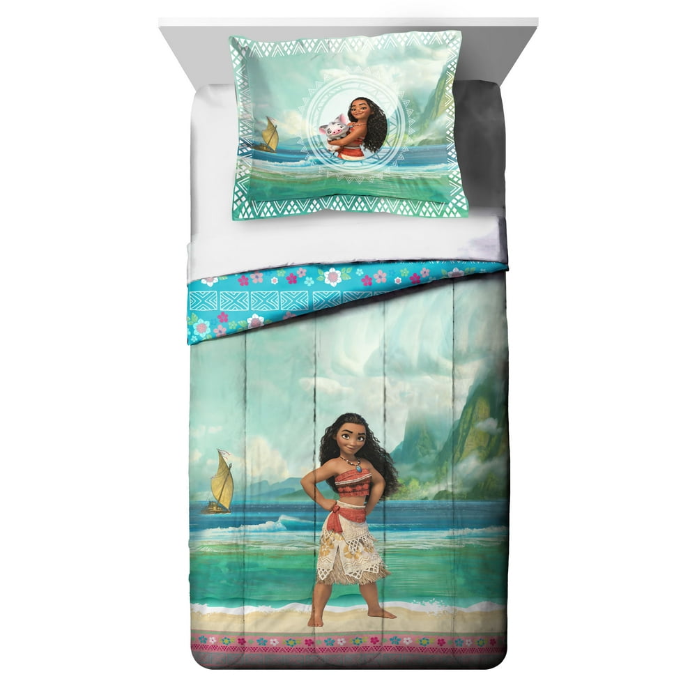Disney Moana Kid's Bedding Twin/Full Comforter and Sham, 2 Piece