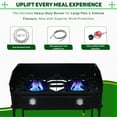 thumbnail image 3 of SONRET - Double Burner Propane Outdoor Camping Stove - with Detachable Legs & Wind Panel, 3 of 9