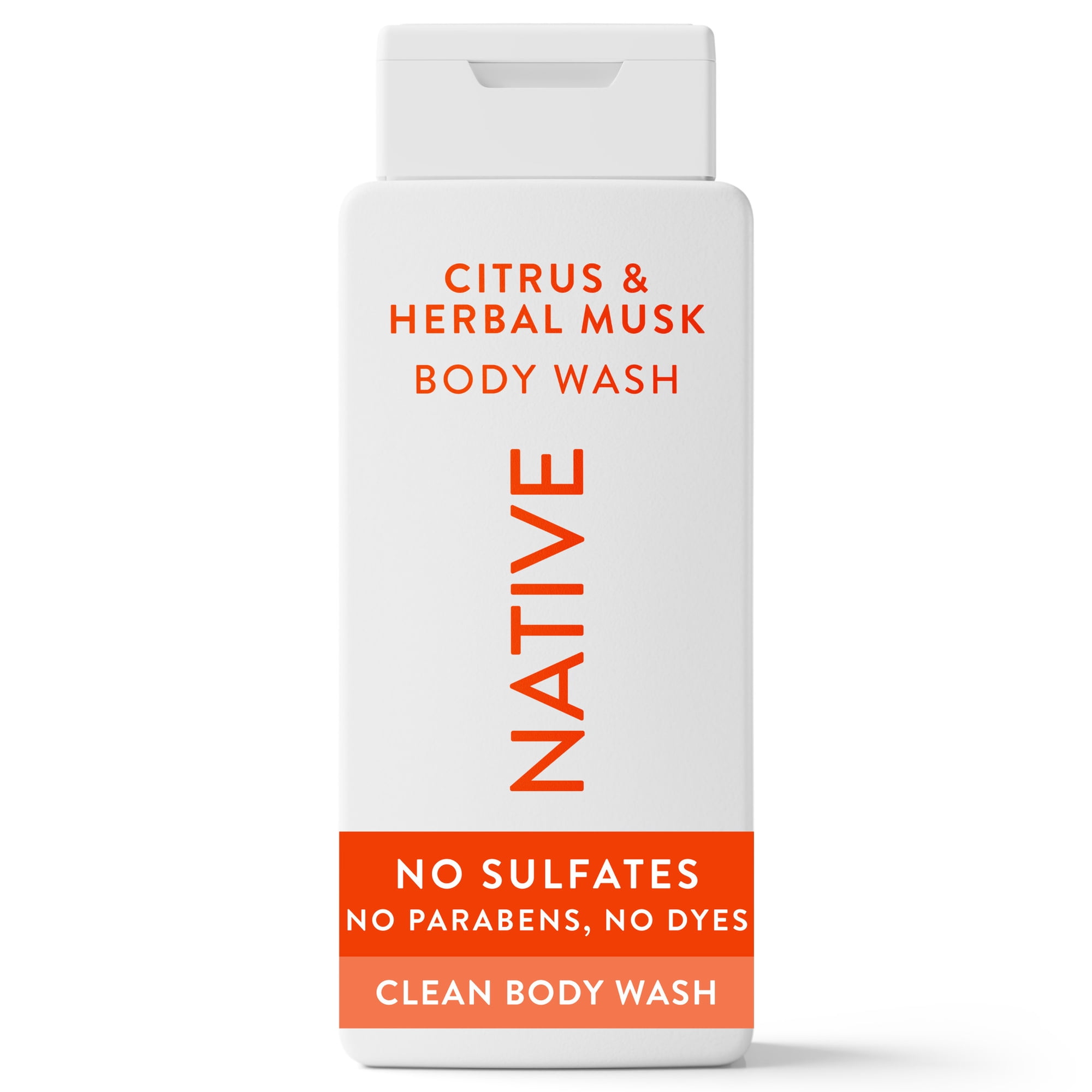 Native Body Wash, Sulfate Free, for Women & Men, Citrus & Herbal Musk, 18 fl oz