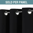 thumbnail image 5 of H.VERSAILTEX Grommet Top Room Darkening Light Blocking Curtains, Room Darkening with Privacy, Jet Black 52" x 84", 1 Panel for Bedroom & Living Room, 5 of 9