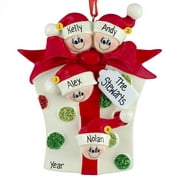 Glitter Gift Family 4 Personalized Christmas Ornament DO-IT-YOURSELF