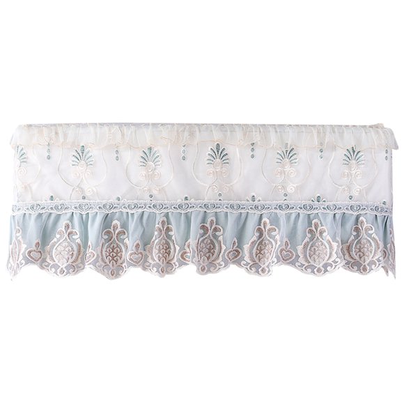 BRIGHTFUFU funda creativa para aire acondicionado, a prueba de polvo, con encaje, moderna y duradera (verde).