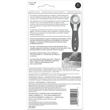 UPC: 0091511220803 | OLFA Splash Rotary Cutter 45mm-Navy