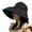 Black, variant on Womens Summer Baseball Hat for Women - Outdoor Wide Brim UV Protection Foldable Ponytail Sun Visor Cap