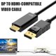 thumbnail image 4 of WAITLOVER 1 cable adaptador convertidor DisplayPort DP macho a HDMI hembra compatible para portátiles, 4 of 7