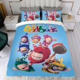 thumbnail image 4 of Oddbods Conjunto de sábanas temático, trío de piezas, cómodo y amigable con la piel, diseño único, regalo de decoración para el hogar para familiares, amigos y fans,135cm *200cm, 4 of 6