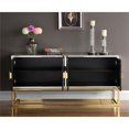 thumbnail image 4 of Meridian Furniture Wood Marbella Sideboard Buffet in Gold and Mirrored Finish, 4 of 4