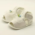thumbnail image 4 of SYNPOS Baby Girls Sandals Summer Flowers Cotton Infant Toddler First Walkers Princess Shoes 0-18 Months, 4 of 9
