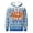 Blue, variant on JIAYUE Men Christmas Hoodie Long Sleeve Xmas Light Plaid Graphic Drawstring Long Sleeve Hooded Sweatshirt for Fall Outdoor Wear
