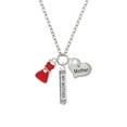 thumbnail image 2 of Delight Jewelry Silvertone Red Dress Always My Mother Bar Zoe Necklace, 2 of 4