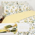 thumbnail image 4 of Floral Printed Queen Comforter Set with Sheets Lightweight Piece Bed in A Bag Comforter Set Vintage Yellow and Grey Flower Pattern Farmhouse Bedding Set, 4 of 8