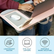 LapGear Home Office Pro Lap Desk with Cushion, Blush Pink