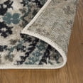 thumbnail image 3 of 8' Ivory Blue And Gray Floral Stain Resistant Runner Rug, 3 of 4