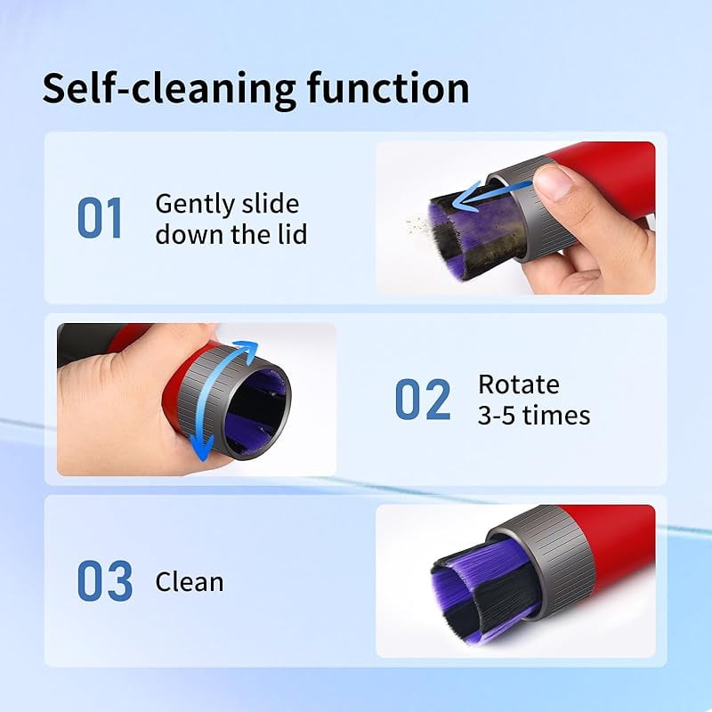 Soft Bristle Dust Brush for Dy*son V7 V8 V10 V11 V15 Vacuum Cleaner - Traceless, Scratch free, Self cleaning, Compact Design for Fine Surfaces, Dust Brush Vacuum Attachment