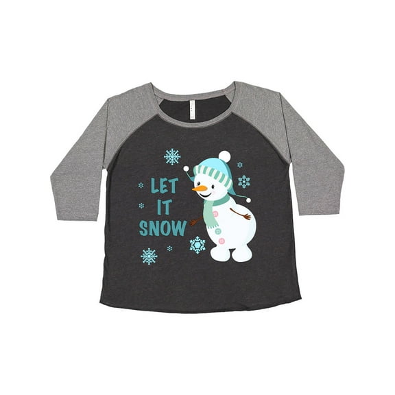 Inktastic Let It Snow Snowman Women's Plus Size T-Shirt