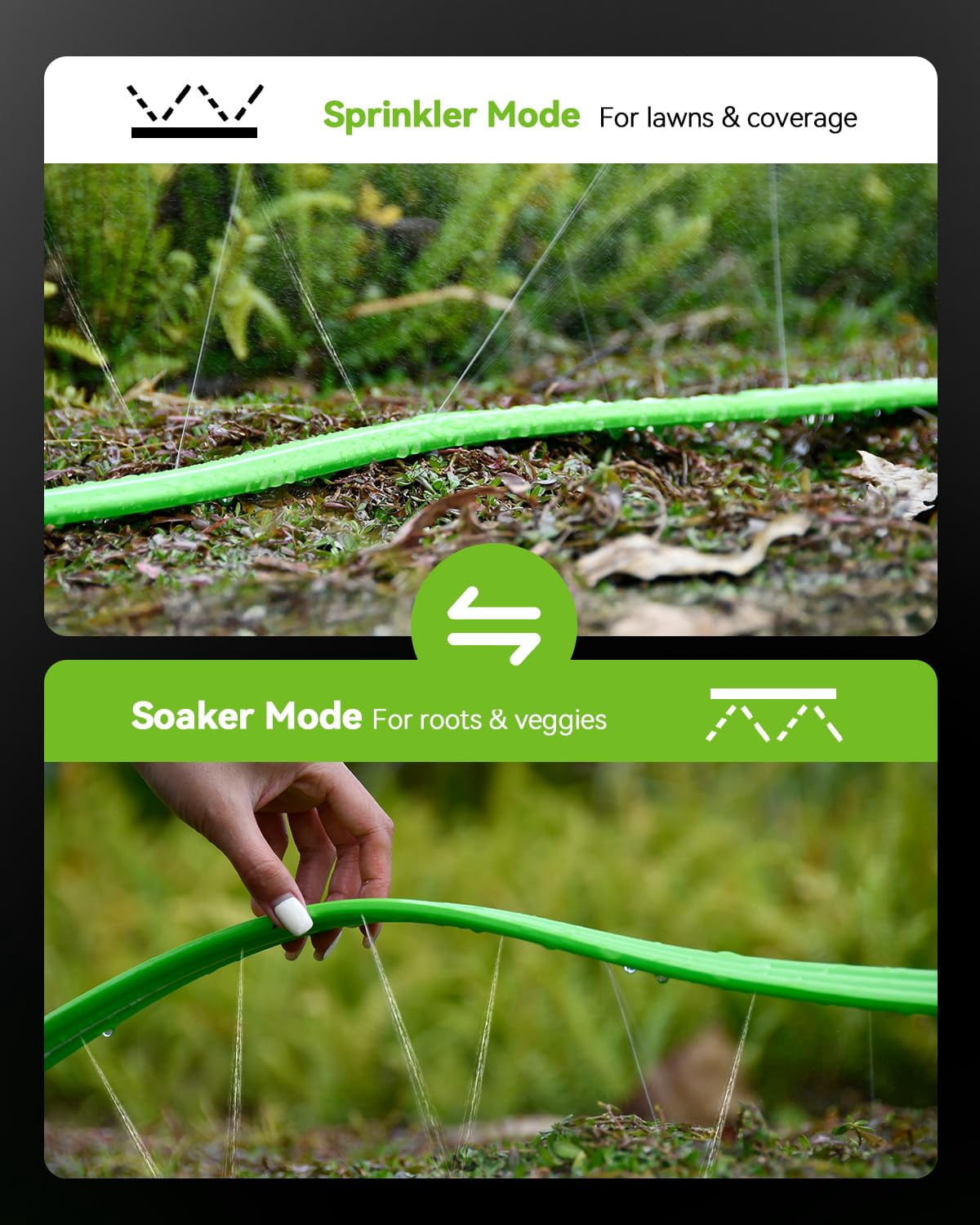 Sprinkler Hose With Holes 100ft  Flat Soaker Stakes Lightweight Water Irrigation Sprinklers System For Garden Lawn And Yard(25ft 4pack)