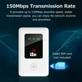 thumbnail image 3 of 4G LTE Mobile WiFi Portable WiFi Hotspot MiFi with SIM Card Slot 2100mAh Battery Support, 3 of 8