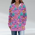 thumbnail image 1 of LOVZFMLL Cardigan pour Femmes Décontracté Imprimé de Noël Cardigan Tricoté Veste à Boutons, 1 of 6