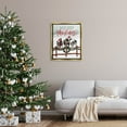 thumbnail image 2 of Moo-rry Christmas Holiday Snowy Cows Holiday Graphic Art Metallic Gold Framed Art Print Wall Art, 2 of 6