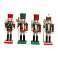 thumbnail image 1 of Juego de Adornos de Estatuilla de Cascanueces de Navidad, Base Estable Multifuncional Resistente Tradicional, Decoración de Mesa de Muñecas de Madera 18cm 4 Piezas SM SunniMix cascanueces, 1 of 8