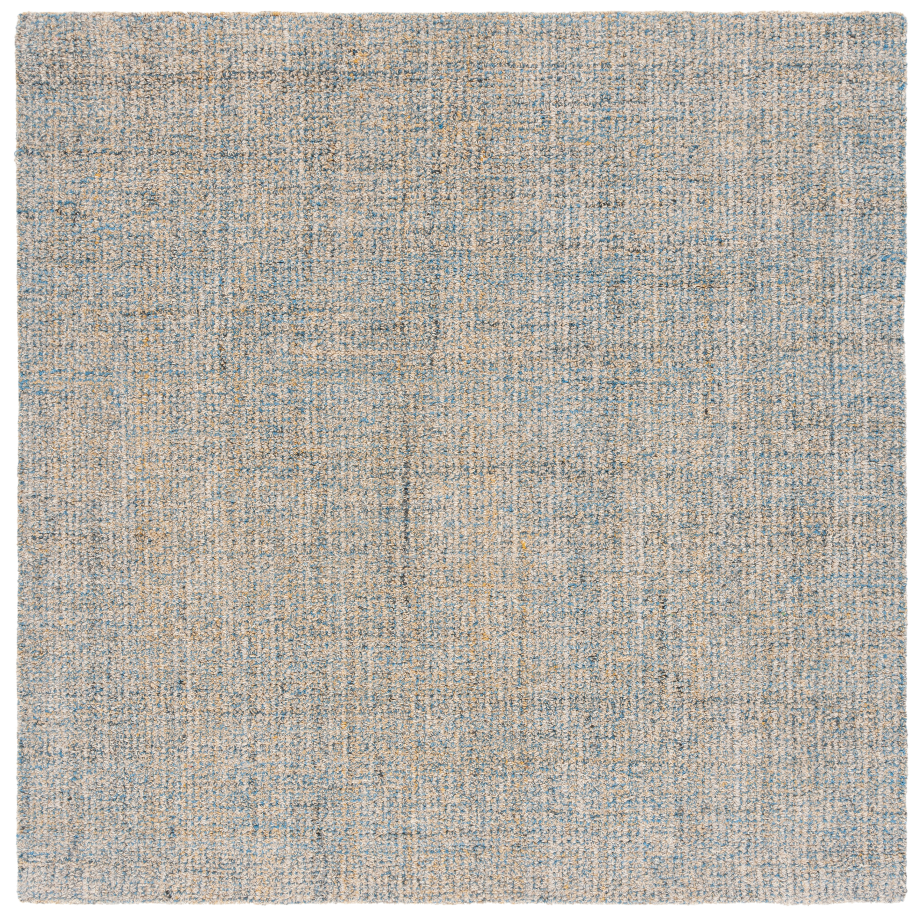 SAFAVIEH Abstract Waverly Distressed Area Rug, Blue/Gold, 6' x 6' Square