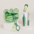 thumbnail image 1 of Baby Nail Kit Baby Manicure Kit And Pedicure Kit With Cute Bear Shape Container 4 In 1 Kit With Baby Nail Clipper Scissor Nail File & Tweezer For Toddler Stuff for Women, 1 of 3
