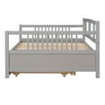 thumbnail image 3 of MODERNLUXE Full Size Daybed with Twin Trundle, Solid Wood Day Bed for Living Room, Bedroom,Gray, 3 of 8