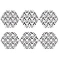 thumbnail image 2 of Gaeub Happy Football Print 6 Pcs Leather Coasters for Drinks ,Drink Coasters Sets,Drink Table Cup Coasters for Living Room Kitchen Coffee Decor,Hexagon, 2 of 7