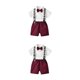 thumbnail image 3 of Sonducket Camisa de manga corta para niños Conjunto de pantalones generales Banquete Boda Pajarita Ropa Pantalones cortos con bolsillos Type12 NO12, 3 of 6