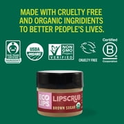 (2 pack) Eco Lips Organic Exfoliating Brown Sugar Lip Scrub 0.25