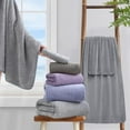 thumbnail image 7 of 18 Piece Bath Towels Set,Ultra Soft Family Bathroom Towel Set with Hanging Loops-6 Bath Towels,6 Hand Towels,6 Washcloths,Highly Absorbent Quick Dry Shower Towel for Bathroom,Hotel,Spa-Grey Towel Set, 7 of 7