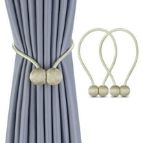 CSTD Magnetic Pearl Ball Curtain Buckles ,Magnetic Tiebacks, Stylish and Practical,2PCS/pack,Beige