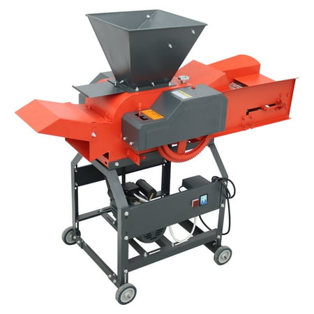 INTSUPERMAI Electric Chaff Cutter Machine Animal Feed Silage Chopper with Belt Conveyor