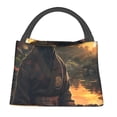 thumbnail image 1 of Easygdp Sunset Meditating Doberman Bolsa de Almuerzo Insulada Reutilizable, Bolsa de Mano y Bandolera para Oficina, Trabajo, Viajes, 1 of 6