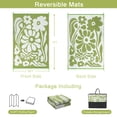 thumbnail image 5 of Lahome 6'x9' Outdoor Camping Rug - Waterproof Reversible Plastic Straw Mat,Green Flower Pattern for Camper, Garden & Tent (Green Flower), 5 of 9