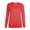 Red, variant on AherBiu Fall Pajamas Tops Tees for Women Long Sleeve Crew Neck Solid Color Comfy Basic Tshirts Soft Sleepwear