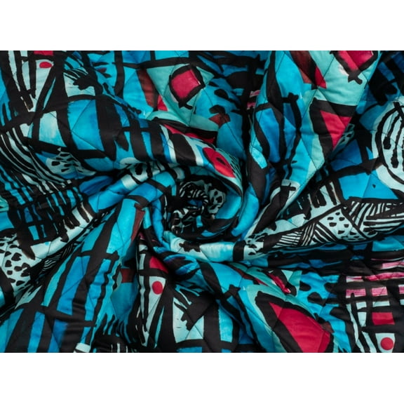 Minerva Exclusive Babelone Art Pre Quilted Reversible Coating Fabric - per yard