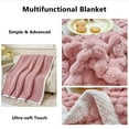 thumbnail image 4 of Anckoeil 4.92Ft×6.56Ft Soft Bubble Fleece Blanket Warm and Soft Single Layer Double-Sided All-Season Solid Color Plush Blanket, 4 of 7