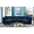 thumbnail image 6 of Meridian Furniture Alina Navy Velvet Modular Sectional, 6 of 17