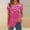 Hot Pink 1, variant on Womens Tops 2026 Summer Dressy Casual Floral Printed Short Sleeve Button Down Ruffle Pleated Shirts Loose Fit Cute Work Outfits Blouses